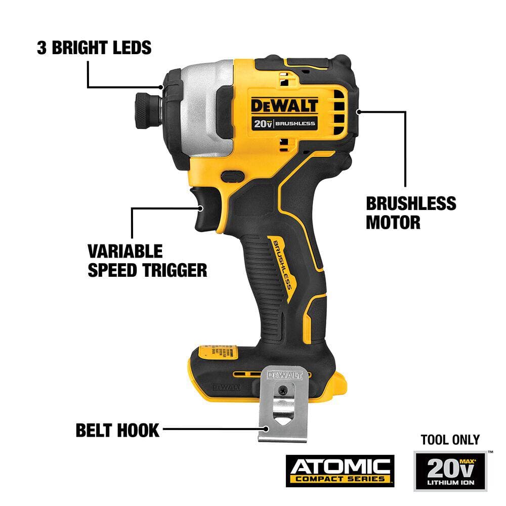 ATOMIC 20-Volt MAX Lithium-Ion Cordless Combo Kit (2-Tool) with (2) 2.0Ah Batteries, Charger and Bag