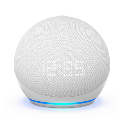 Echo Dot (5Th Gen, 2022 Release) with Clock Smart Speaker with Clock and Alexa, Glacier White